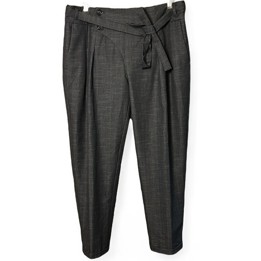 Anthropologie Tapered Trousers Slacks Dark Gray Cropped Pants By Coquille Size 8